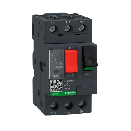 Schneider Electric GV2ME02 GV2ME MOTOR CB THER/MAG 0.16-0.25A ROCKE