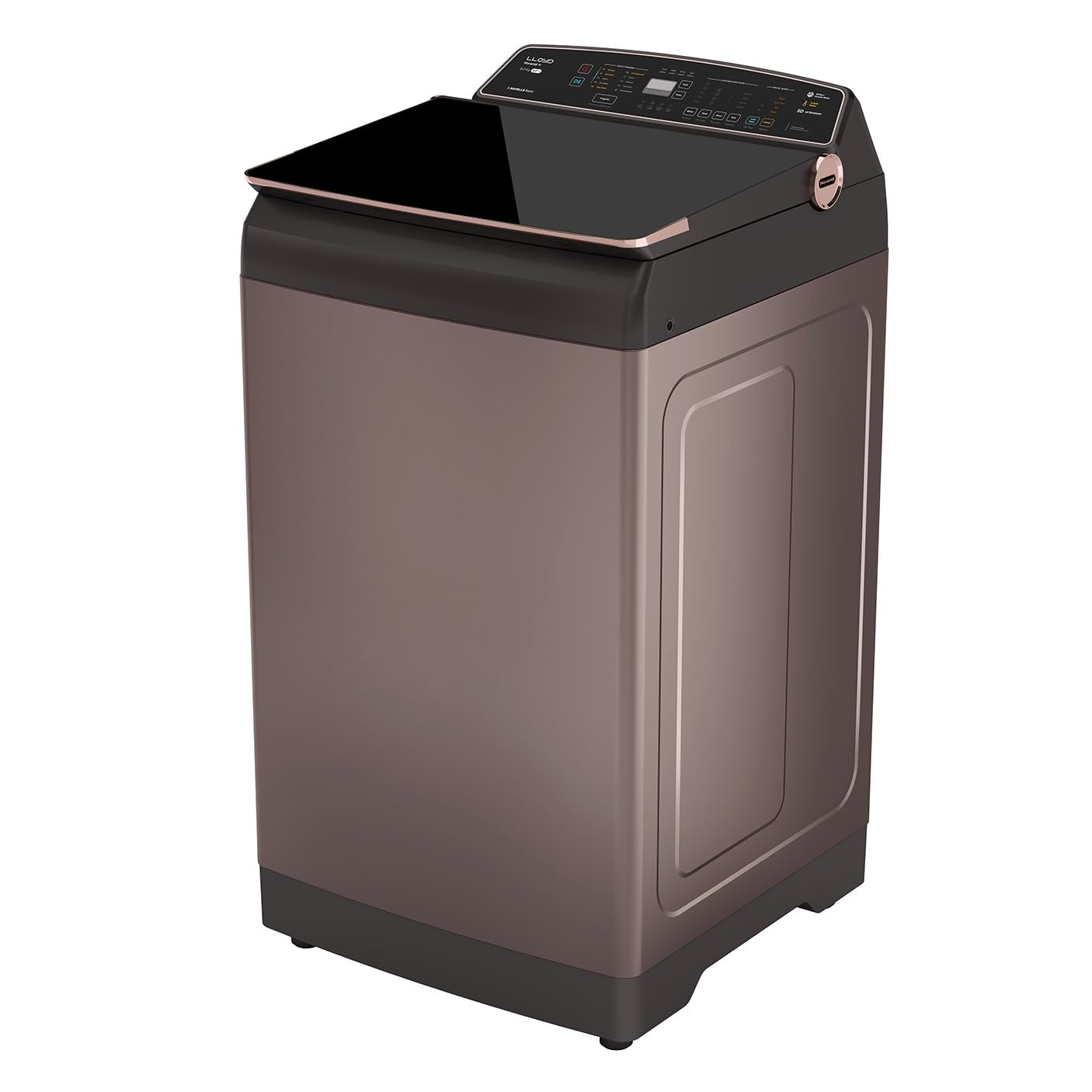 Havells-Lloyd 8.5 Kg 5 Star Fully Automatic Intelli Inverter Motor Top Load Novante IOT With With In Built Heater Washing Machine (GLWT855N12CB Copper Blush)