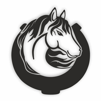 Akshar Arts Bhuwana Black Horse Nice & Trendy Look Exterior Car Sticker Self-Adhesive, Waterproof Decal Vinyl for All Car Sticker (2Pcs) Size (27cm X 25cm)_C24