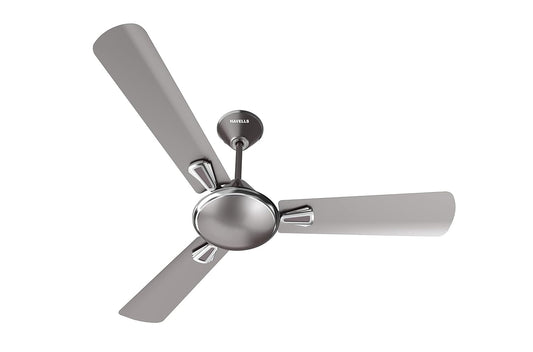 Havells 1200mm Festiva ES Ceiling Fan| Premium Finish| Energy Saving| Designer Fan for Home Decor| Elegant Looks| 230 m³/min Air Delivery| Hi-Speed Low Noise| 100% Copper Motor (Pack of 1, Mist Grey)
