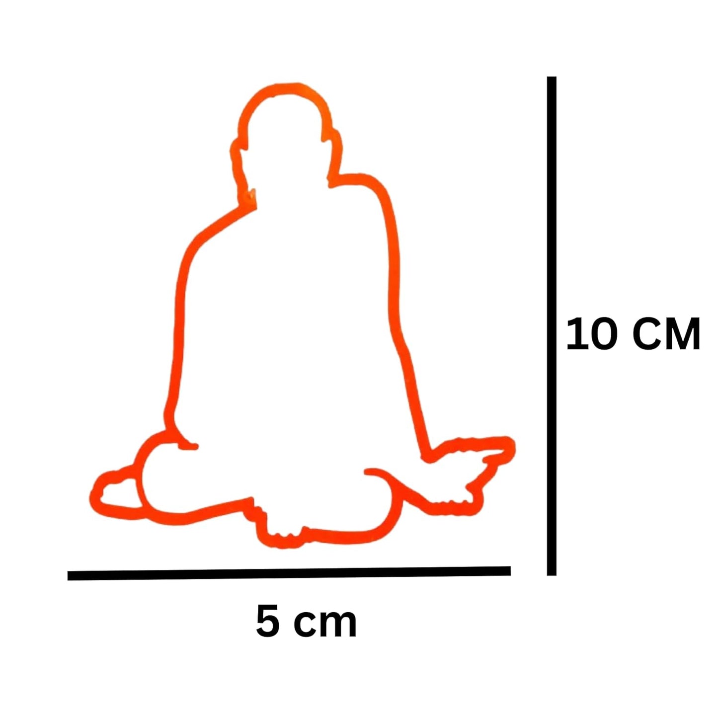 Akshar Arts Bhuwana Shree Swami Samarth Sticker Decal for All Bikes and Car Home (Orange')