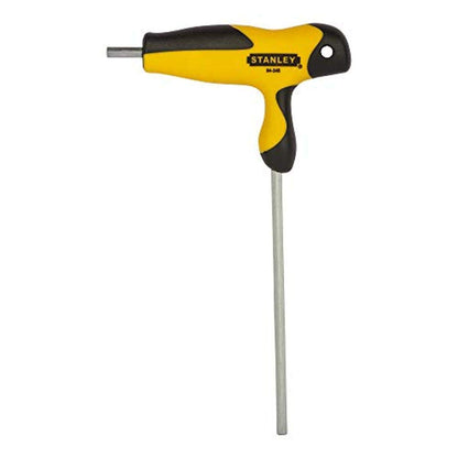 STANLEY 94-346 4.0mm Metric 2 Way T Handle Hex Key (Silver and Yellow)