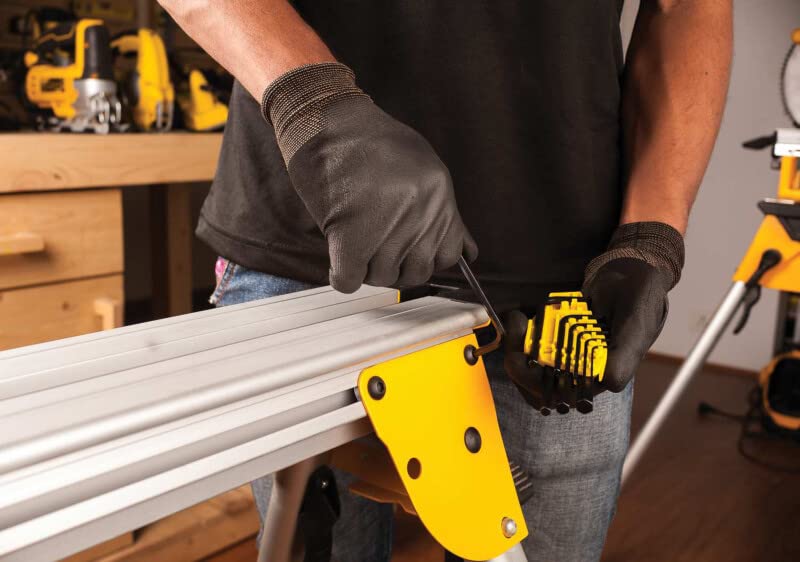 STANLEY 69-253 Metric Hex Key Set (10-Pieces), 1.5mm to 10mm, ANSI Certified, Made From S2 Steel, Clear Size Marking, Folding Plastic Carry Case, Anti-Corrosion Treatment, Black & Yellow
