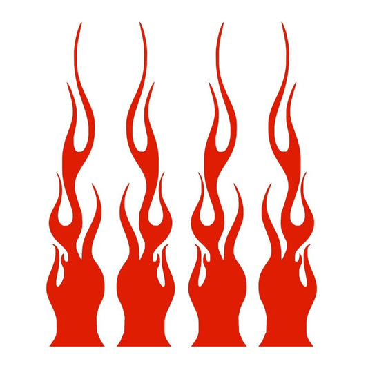 Akshar Arts Bhuwana Red Fire Sticker & Decal for All Bikes and Cars,Laptop Sticker