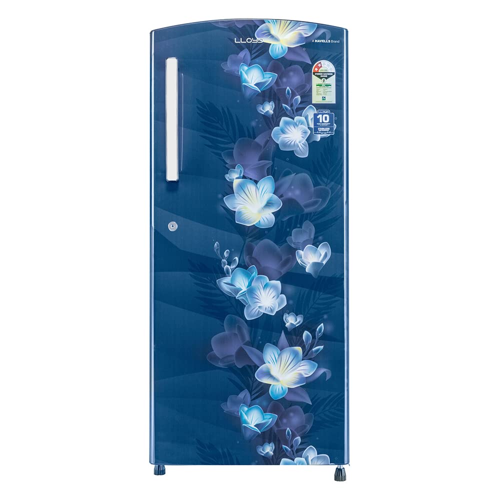 Havells-Havells -LLOYD Refrigerator Single Door 225L 2 Star Fixed Speed Zephyr Blue GPPS/Honey Comb GLDC242SZBT2PB