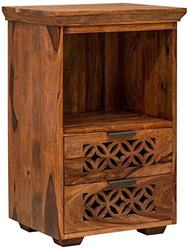 Udaipur Handicrafts Wood Bed Side Table