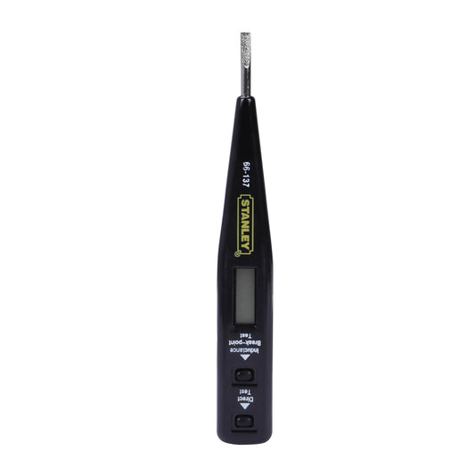 STANLEY 66-137 Digital Detection Screwdriver, Voltage Tester, 12V - 220V AC/DC Live Objects Through LED Display, CE Certification by European Commission, Rapid Induction Voltage Testing, Black