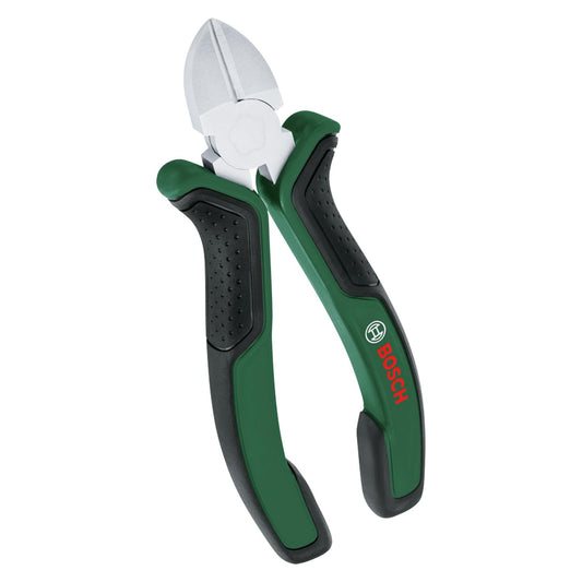 BOSCH 160mm (6") Diagonal Cutters with Soft-Grip Handle, Induction-Hardened Blades, with Matt Chrome Nickel-Plating for Precision Cutting