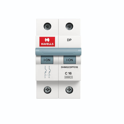 Havells AC MCB C Curve – High Efficiency Circuit Breaker with 13 Plates Arc Chamber | Safety Terminals | Low Power Consumption | Fast Trip Mechanism (16A 240V)