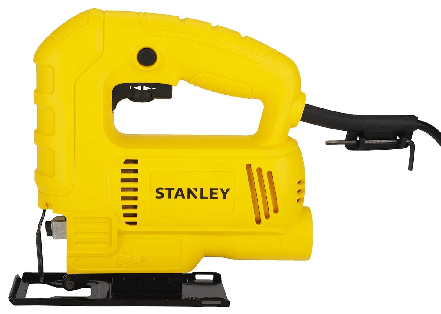 STANLEY SJ45 450W Variable Speed JigSaw for cutting woodsheetmetal and plastic with 6 position speed dial(Yellow and Black) (SJ45-IN)