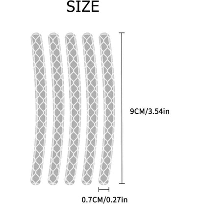 Akshar Arts Bhuwana 20 Pcs | Universal Reflective Stickers for Night Safety Warning | Car, Bike, Motor Cycle Wheel Rim Anti-Scratch Stripes | Decals | White | Compatible with All Cars and SUVs