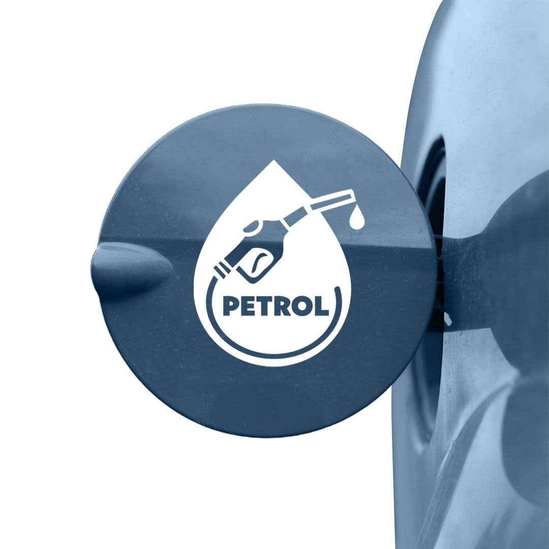 Akshar Arts Bhuwana Petrol Self-Adhesive Stickers for Car Fuel Tank, Waterproof (White)