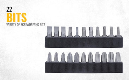DEWALT DWMT81610-0 1/4" 50-Piece Drive Mechanics Tool Set with Anti-Corrosion Properties & Knurled Grip Control for Home, DIY & Professional Use, YELLOW & BLACK