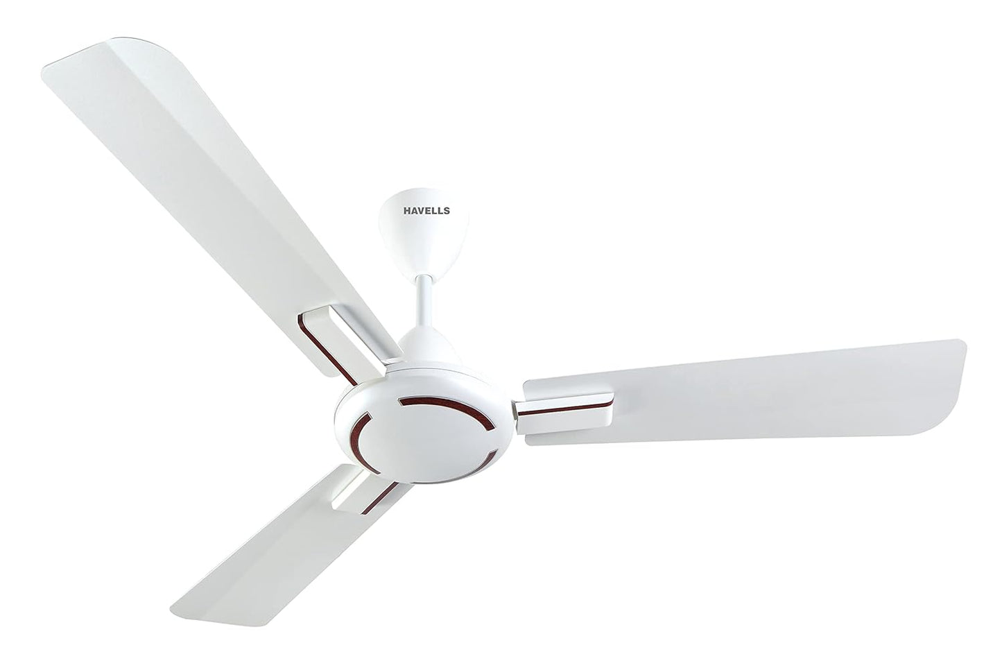 Havells 1200mm Ambrose Energy Saving High Speed Ceiling Fan|Premium Finish, Deco.Fan, Elegant Looks, High Air Delivery, 100% Pure Copper Motor|2 Yr Warranty by Brand | (Pack of 1, Pearl White Wood)