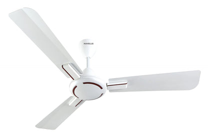 Havells 1200mm Ambrose Energy Saving High Speed Ceiling Fan|Premium Finish, Deco.Fan, Elegant Looks, High Air Delivery, 100% Pure Copper Motor|2 Yr Warranty by Brand | (Pack of 1, Pearl White Wood)
