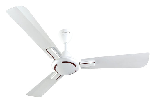 Havells 1200mm Ambrose Energy Saving High Speed Ceiling Fan|Premium Finish, Deco.Fan, Elegant Looks, High Air Delivery, 100% Pure Copper Motor|2 Yr Warranty by Brand | (Pack of 1, Pearl White Wood)