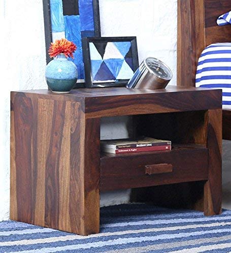 Udaipur Handicrafts Wood Bed Side Table