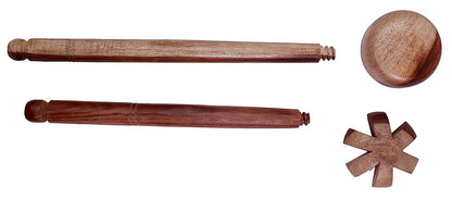 Udaipur Handicrafts Wooden Hand Masher & Hand Mixer for Kitchen Tools Dal/Lassi Ghotni (Pack of 2)