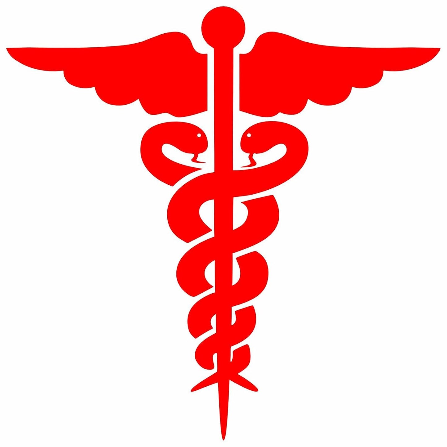 Akshar Arts Bhuwana (Pack of 2) Red Doctor car Decal Sticker(11Cm X 11Cm)