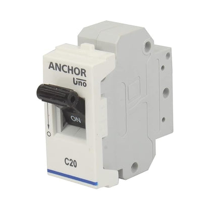 Anchor by Panasonic UNO Mini Penta Modular 16 Amp Single Pole C Curve MCB | Single Pole 16A MCB (65983-2)