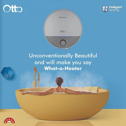 Havells Otto 25 Litre Storage Water Heater(Geyser)| Temp. Sensing LED Indicator| Anti Rust Tank | With Shock Safe Plug| 5 Star|Warranty: 7 Year on Tank| Free Installation & Flexi Pipes (Silver Grey)