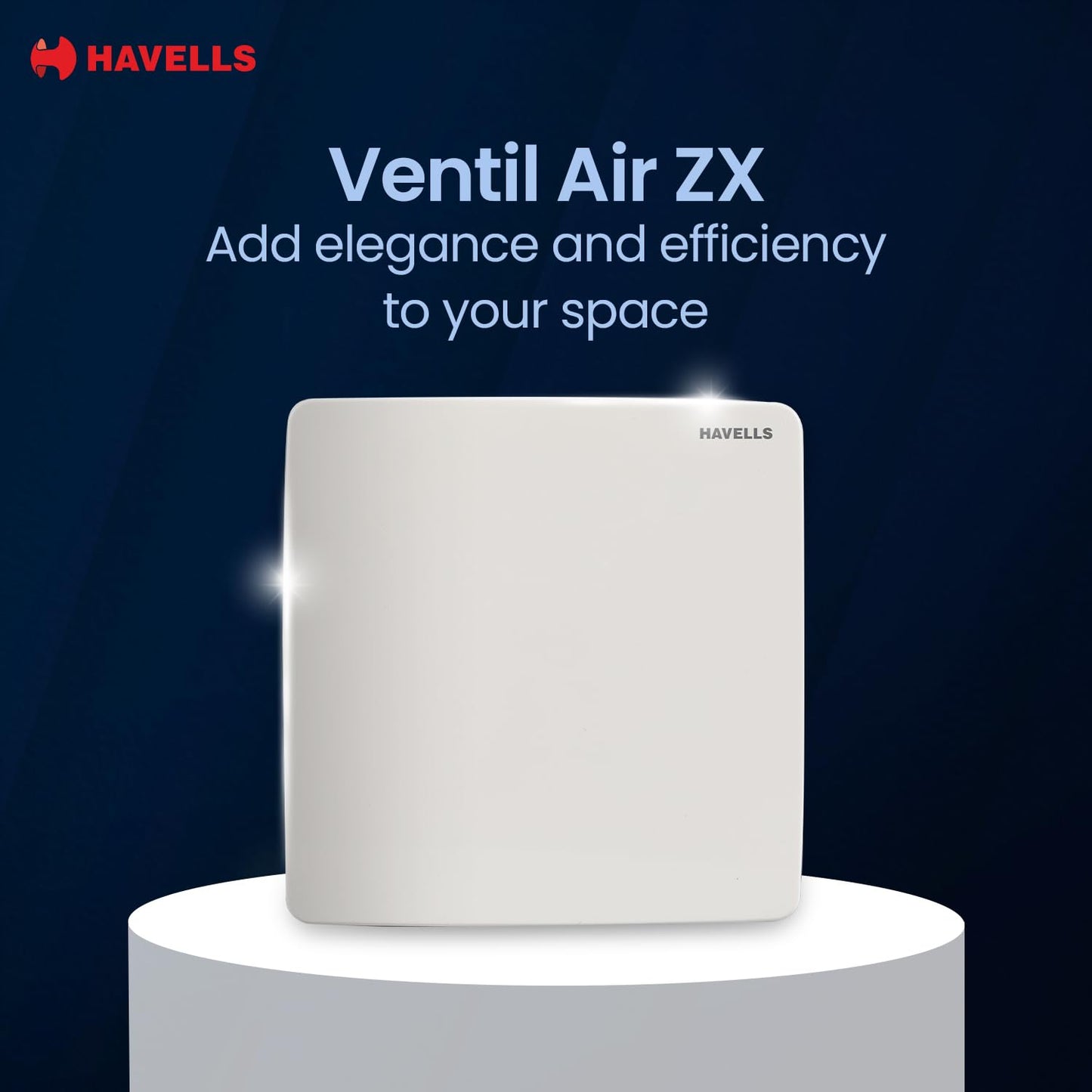 Havells 150mm Ventil Air ZX Exhaust Fan | Strong Air Suction, Rust Proof Body and Dust Protection Shutters | Suitable for Bathroom, Kitchen & Office, 2 Year Warranty | (Pack of 1, White)