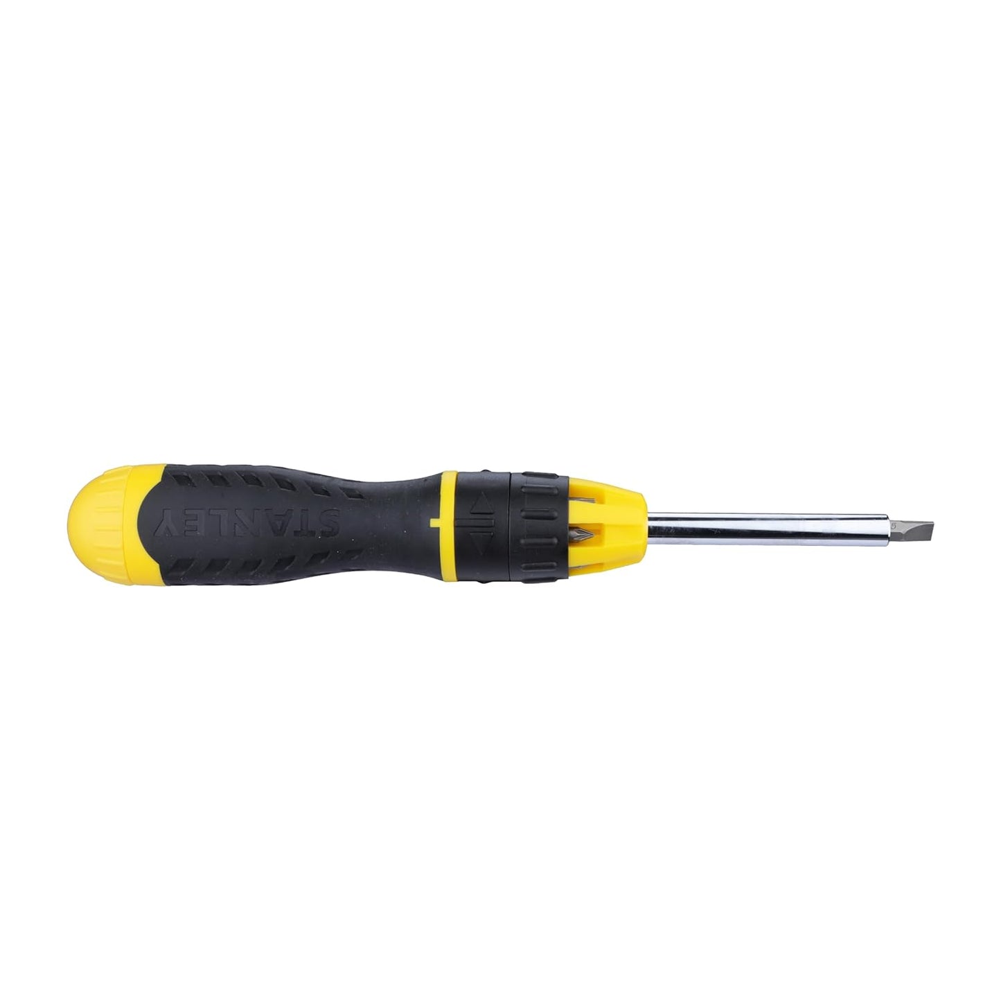 STANLEY STHT68010-8 Magnetic Holder Ratcheting Screwdriver with 10 Bits, 3-Position Audible Ratcheting Mechanism,Comes with Patented Bit Storage System, Ideal for Machines, Cars & General Repair Tasks
