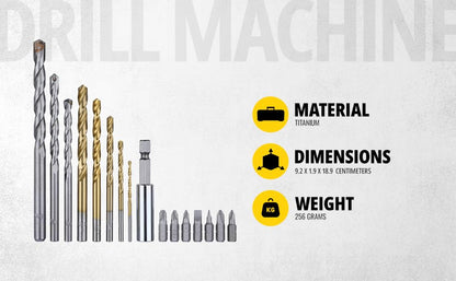 STANLEY STA7221-XJ Titanium Drill Machineing and Screw Driving Set (16pc)