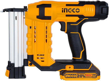 Ingco Cstli3805 Cordless Nailer for Concrete Cement Wood Metal St 18 mm in Case Only Body