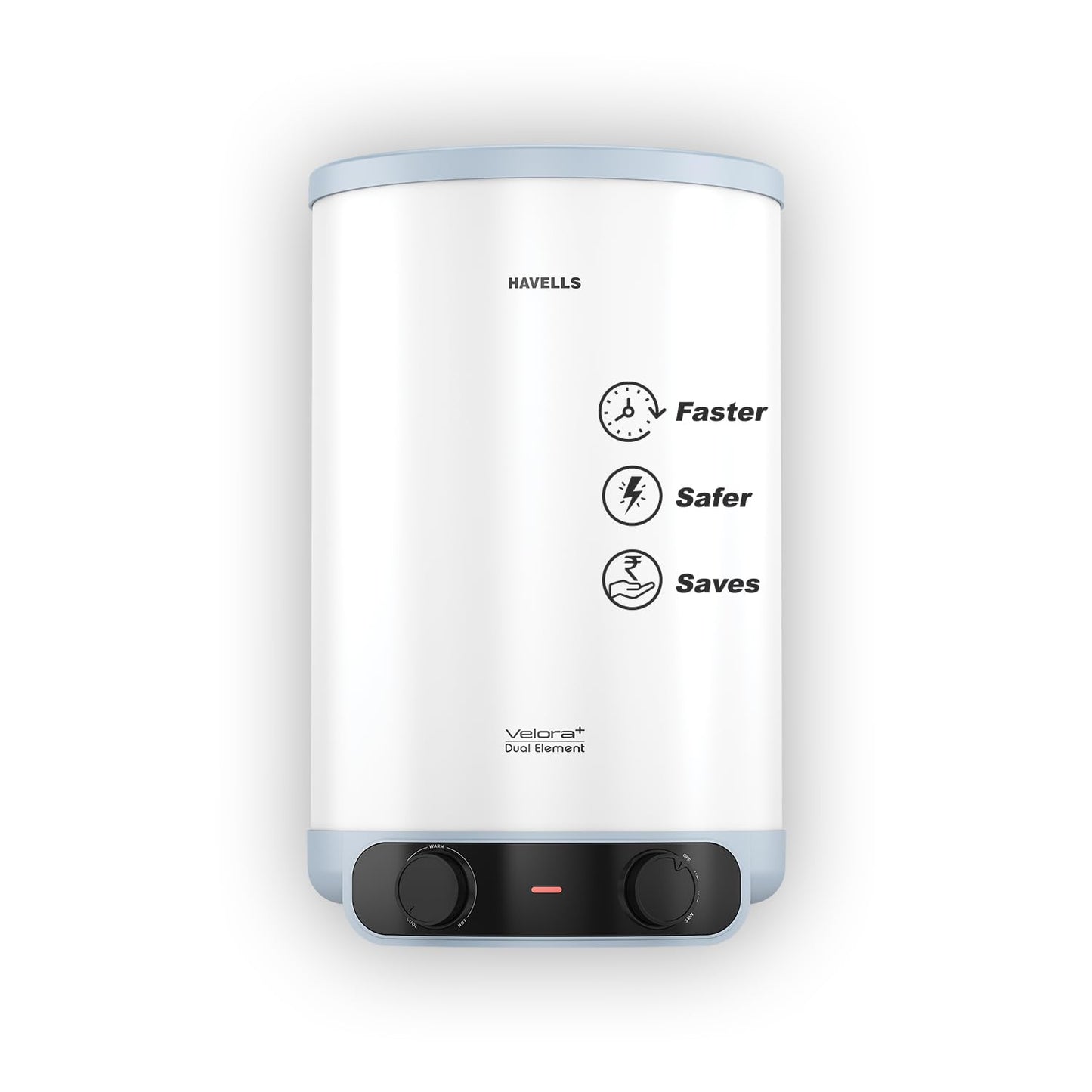 Havells All New Velora+ 25L 5 Star 3-in-1 Convertible Storage Water Heater(Geyser)|Dual Element|33% Faster Heating|safe to use|7 Year Tank & 5 Year element Warranty|Free Installation & Flexi pipes