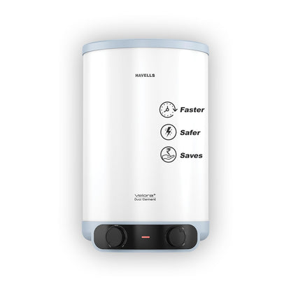 Havells All New Velora+ 25L 5 Star 3-in-1 Convertible Storage Water Heater(Geyser)|Dual Element|33% Faster Heating|safe to use|7 Year Tank & 5 Year element Warranty|Free Installation & Flexi pipes