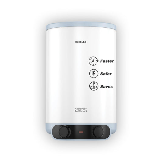 Havells All New Velora+ 25L 5 Star 3-in-1 Convertible Storage Water Heater(Geyser)|Dual Element|33% Faster Heating|safe to use|7 Year Tank & 5 Year element Warranty|Free Installation & Flexi pipes