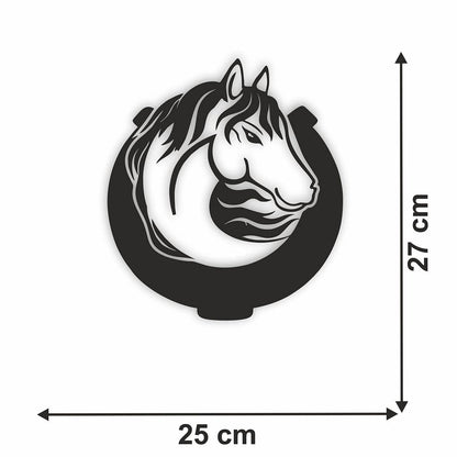 Akshar Arts Bhuwana Black Horse Nice & Trendy Look Exterior Car Sticker Self-Adhesive, Waterproof Decal Vinyl for All Car Sticker (2Pcs) Size (27cm X 25cm)_C24