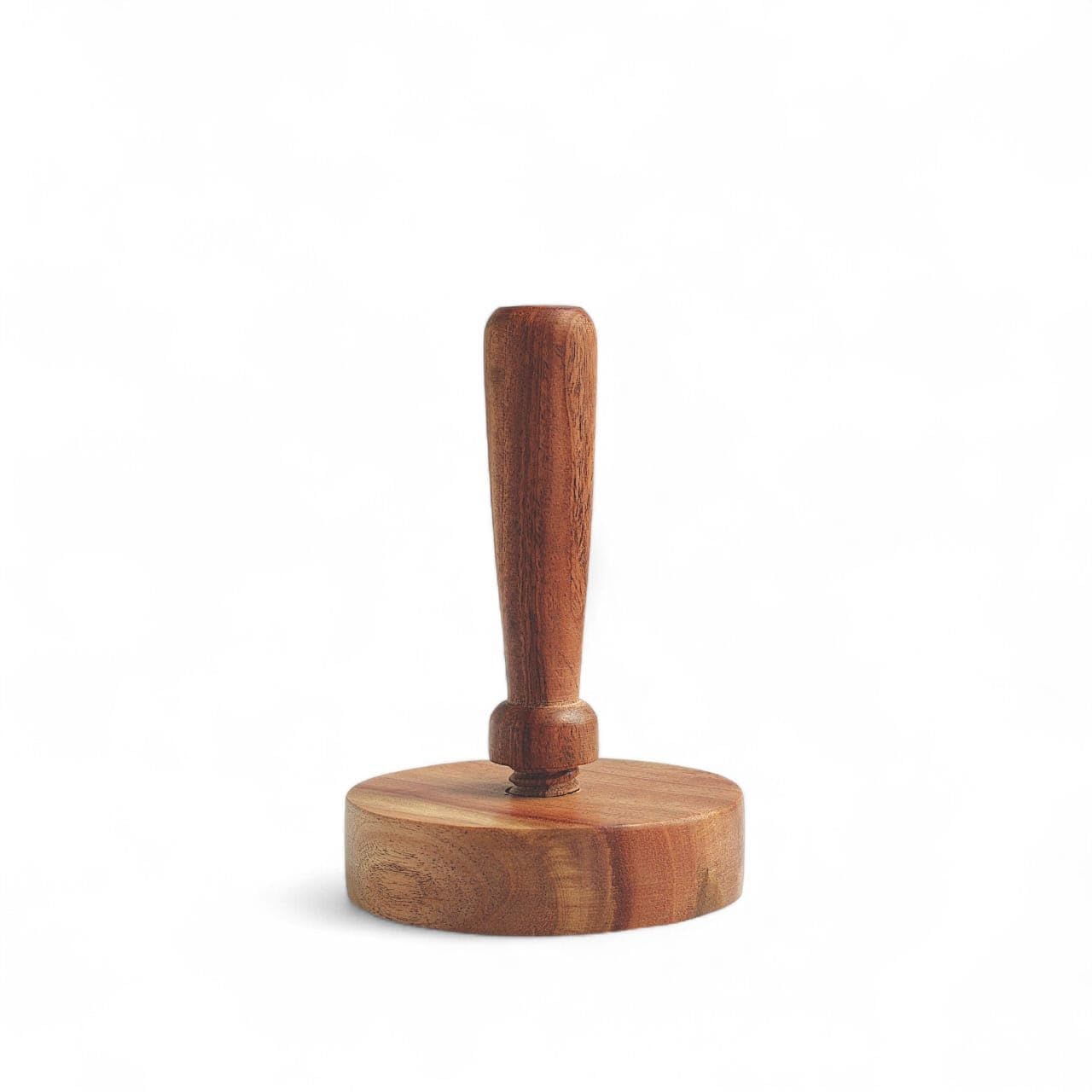 Udaipur Handicrafts  Potato Masher & Roti Presser | Natural Sheesham Wood Pav Bhaji Masher for Vegetables, Paratha & Flatbreads | Multipurpose Kitchen Tool