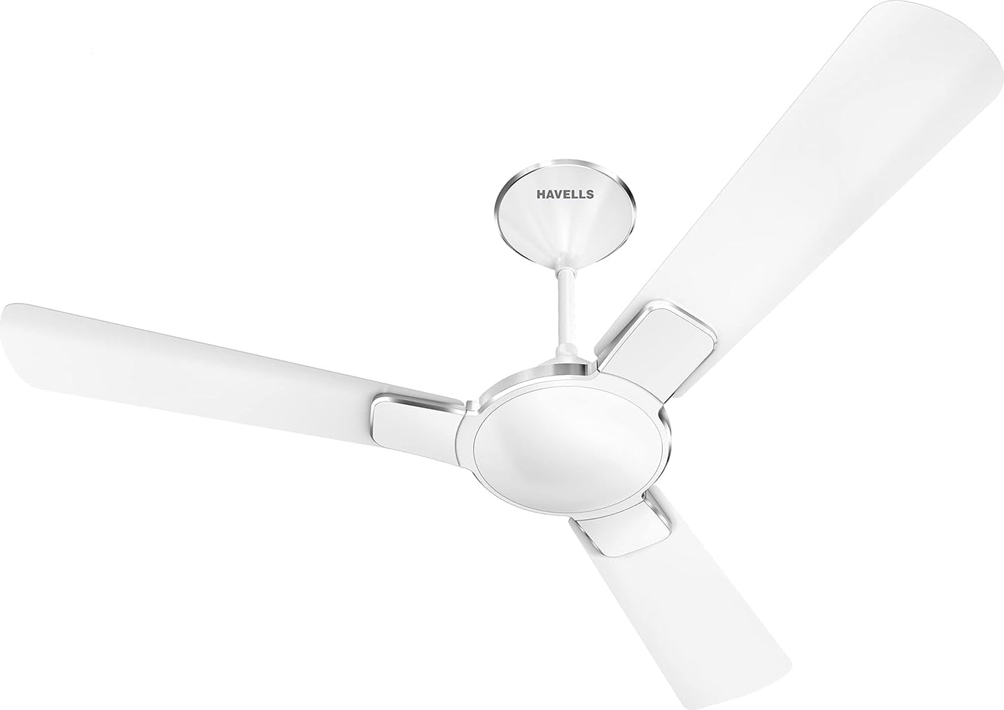 Havells Enticer Premium Design 900 mm Ceiling Fan|High Air Delivery|Hi Speed|Wider Blades| 100% Copper Winding Motor|Metallic Finish for Living & Bedroom Interiors|Dust Resistant (Pearl White Chrome)
