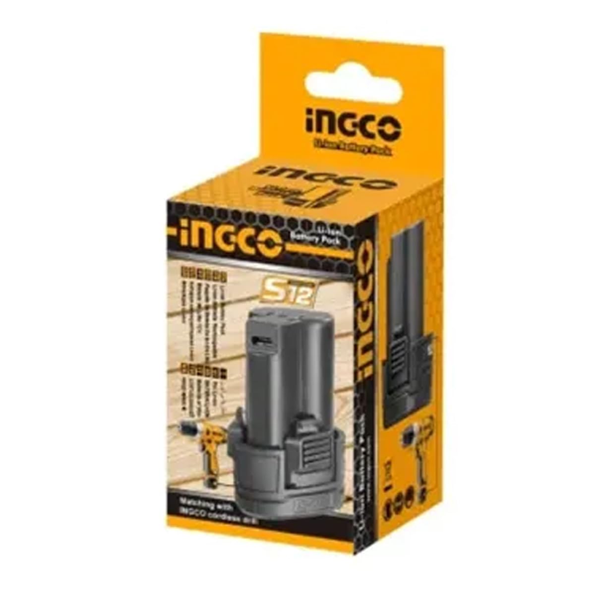 INGCO FBLI12153 12V 1.5Ah Lithium-ion Battery Pack Versatile Power Solution Lightweight and Ergonomic Ideal for Home Use and Professional Projects FBLI12153