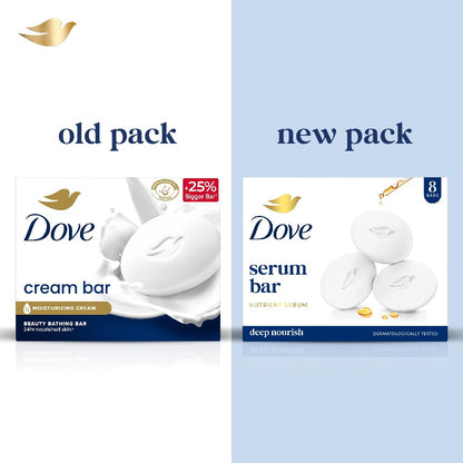 Dove Serum Bar | with Nutrient Serum | Deep Nourish | 1000g (125g x 8)