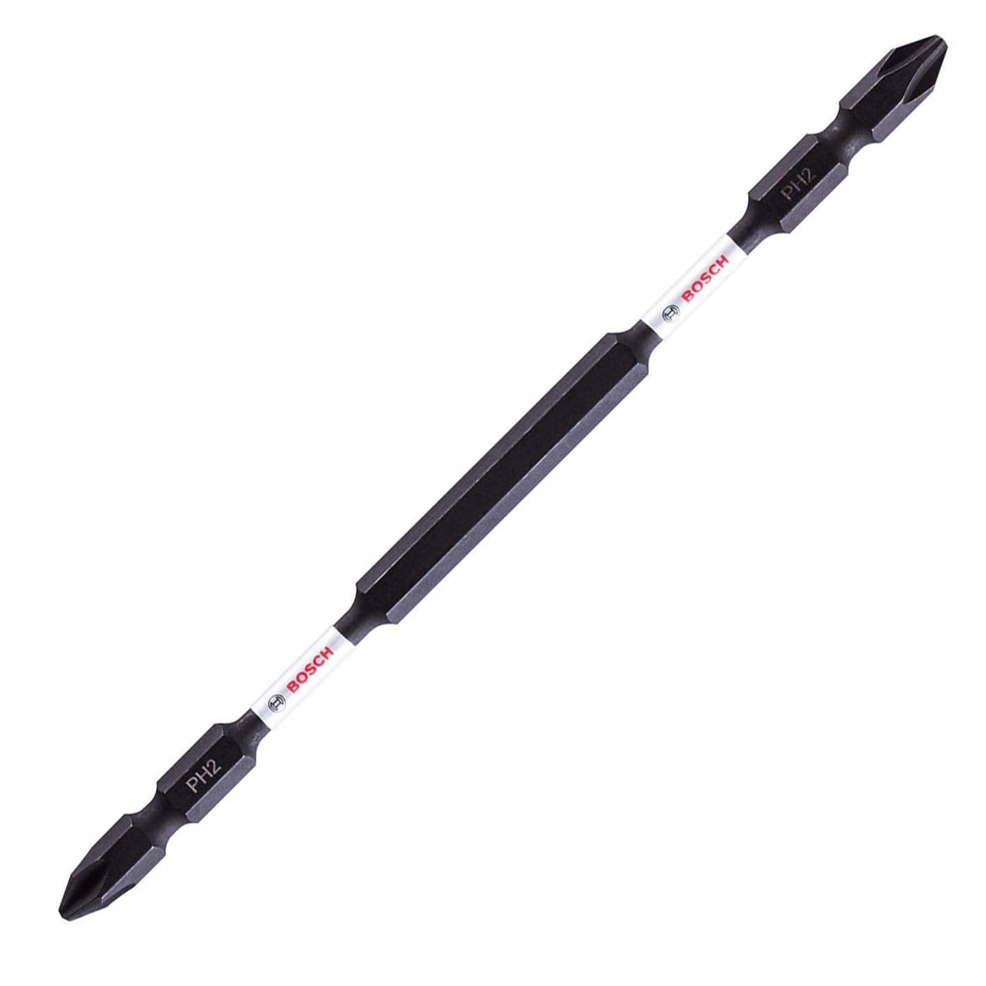 Bosch Professional Impact, Double Ended Screwdriver Bits, Type Ph2-Ph2, Length 150mm, With Black Oxide Suitable For Impact Drivers, Pack Of 2