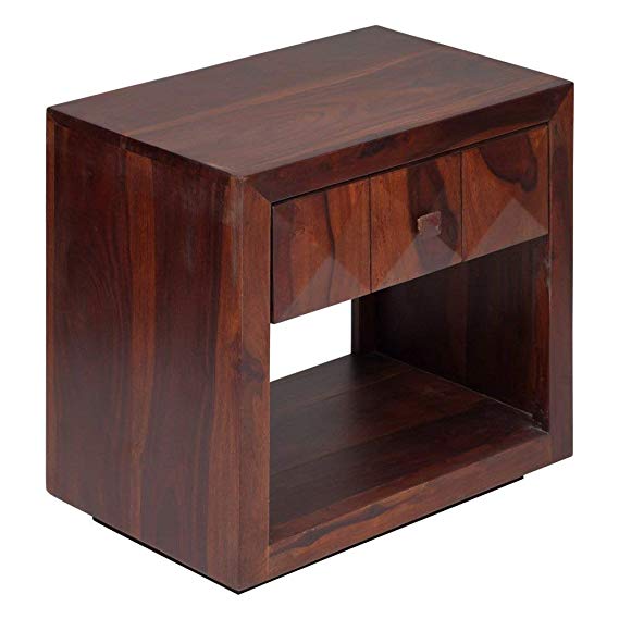 Udaipur Handicrafts Wood Bed Side Table