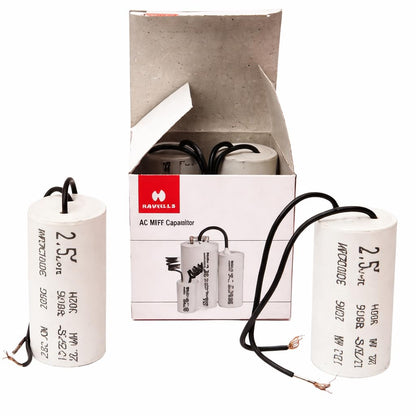 HAVELLS 2.5 Mfd AC MIFF Capacitor for Ceiling Fans and Table Fans, Pack of 4