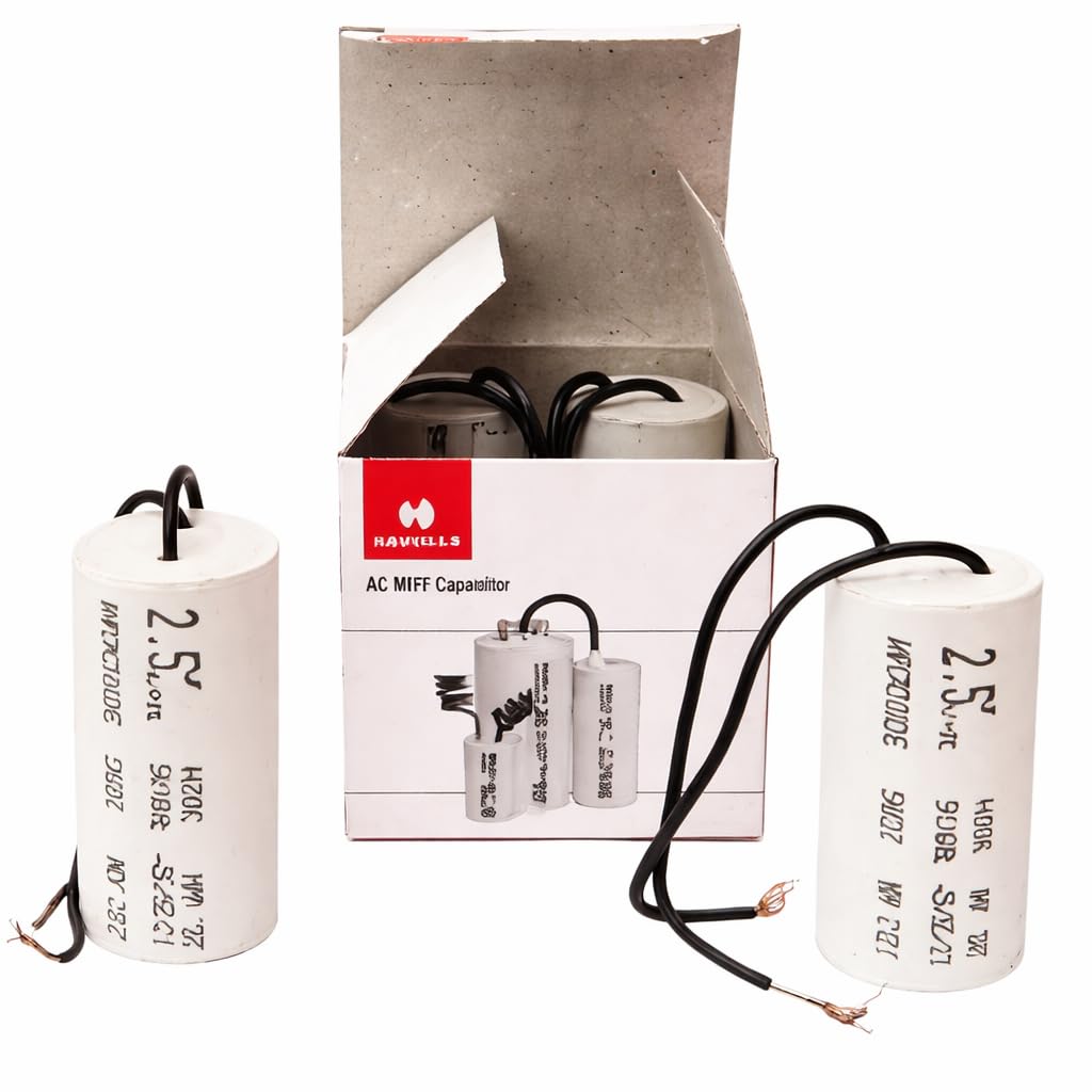 HAVELLS 2.5 Mfd AC MIFF Capacitor for Ceiling Fans and Table Fans, Pack of 4