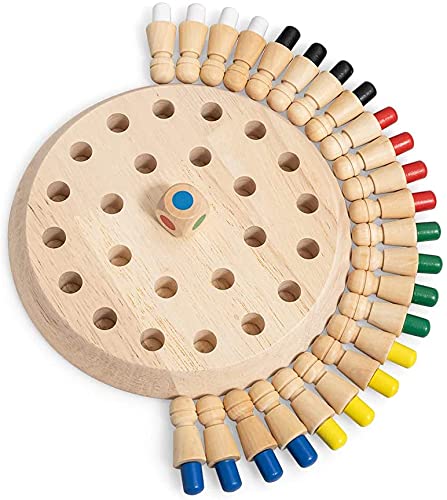 Udaipur HandiCrafts Matching Games, Wooden Memory Match Stick Chess Game, BLOWEST Colorful Memory Chess, Funny Block Board Game, Early Educational Toy, Brain Training Games
