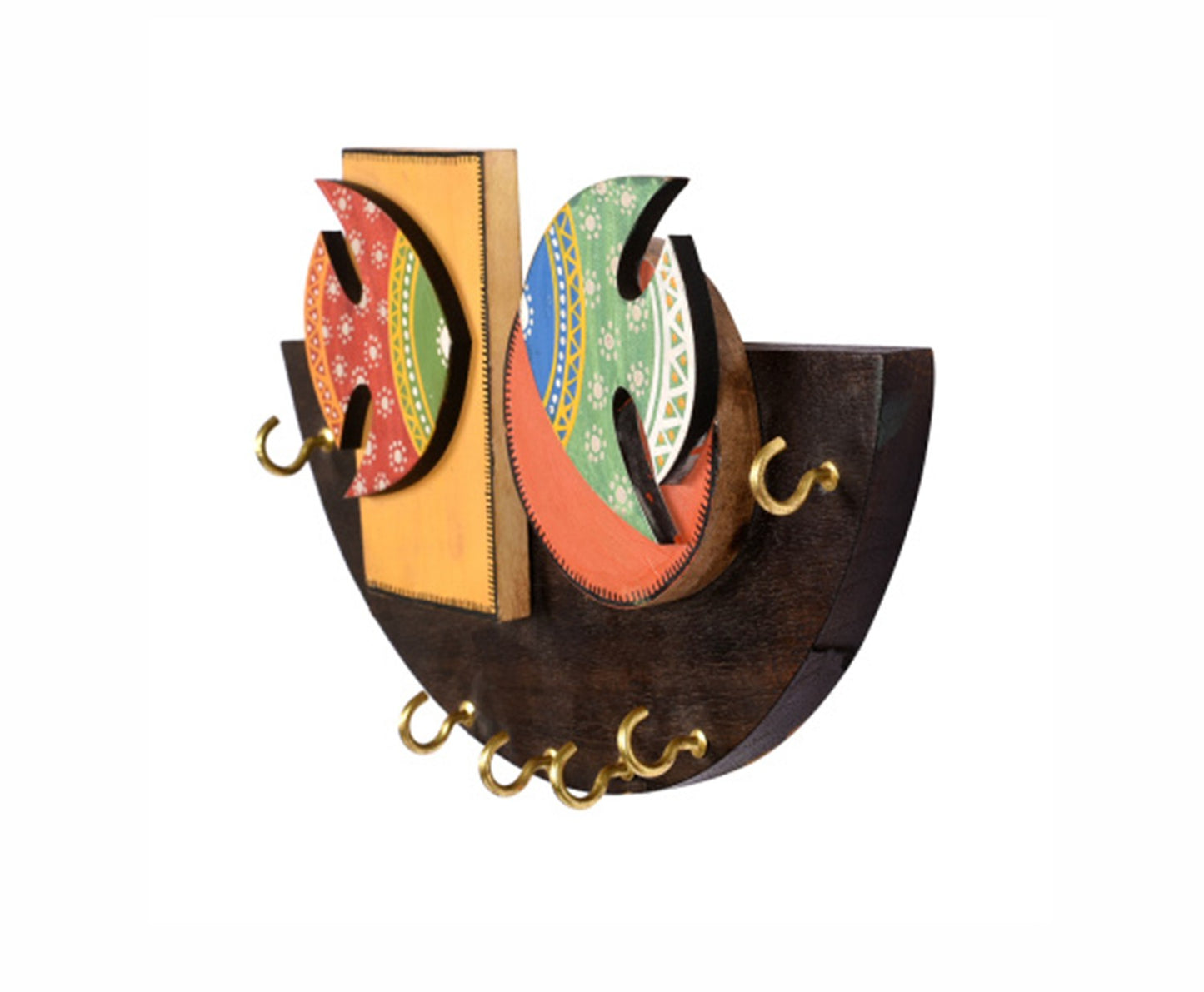 Udaipur Handicrafts Wood Multicolor  Fish Key Holder