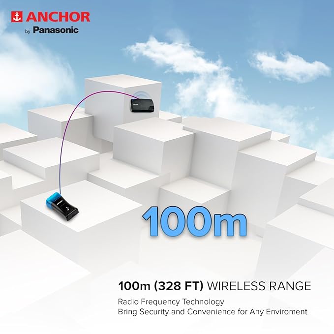 Anchor by Panasonic Wireless Doorbell | 45 Melodies Calling Bell for Home, Office with 120 Meter Operating Range | Door Bell for home