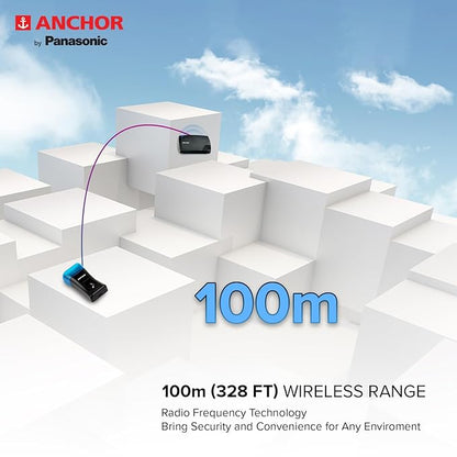 Anchor by Panasonic Wireless Doorbell | 45 Melodies Calling Bell for Home, Office with 120 Meter Operating Range | Door Bell for home