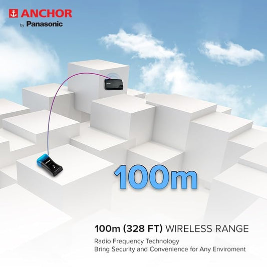 Anchor by Panasonic Wireless Doorbell | 45 Melodies Calling Bell for Home, Office with 120 Meter Operating Range | Door Bell for home