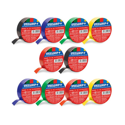 Pidilite Steelgrip Self Adhesive PVC electrical Insulation Tape - 6m,Pack of 10