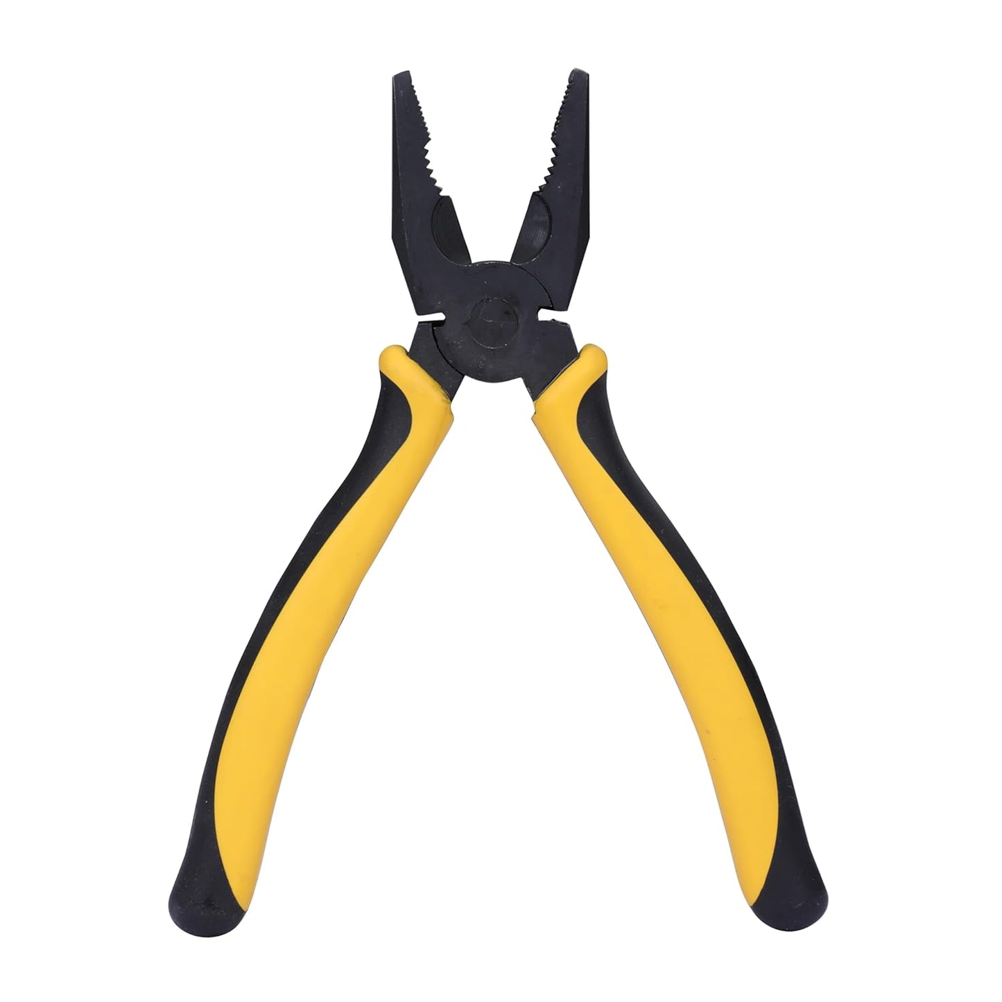 STANLEY 70-482 8'' Sturdy Steel Combination Plier Double Color Sleeve, Anti-Rust, Black Phosphate Finish, Material: C45, Full Body Hardened, Used for Gripping, Twisting, Bending and Wire Cutting