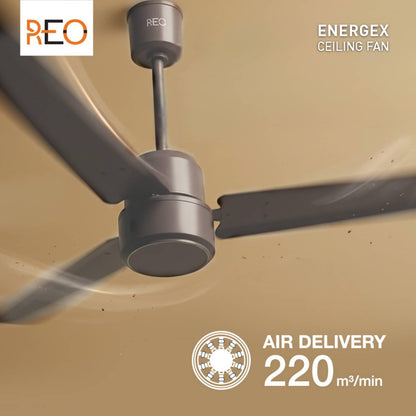 Havells REO Energex BLDC 1200MM Ceiling Fan "Fixed Price Always" | Air Flow: 220 CMM| Speed: 350 RPM| Reverse Rotation Mode| Timer Setting| 2 Year Door Step Warranty By Manufacturer (Stone Grey)