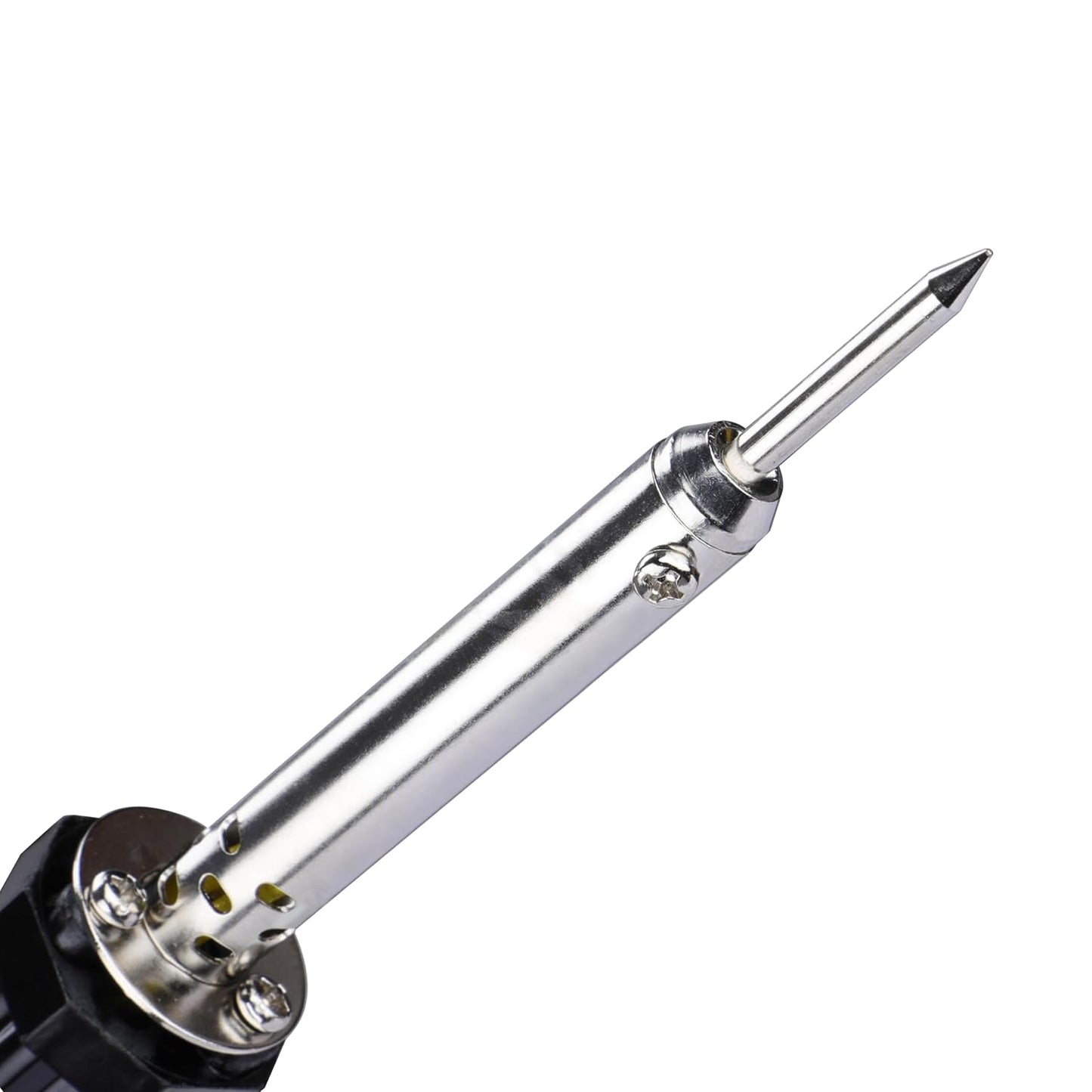 STANLEY 69-031B Round 30-Watt Corded Soldering Iron, Comes with 2 Soldering Tips, Ideal for Soldering Light Gauze Wires, Thin Metals & Other Electrical Work, Black and Chrome